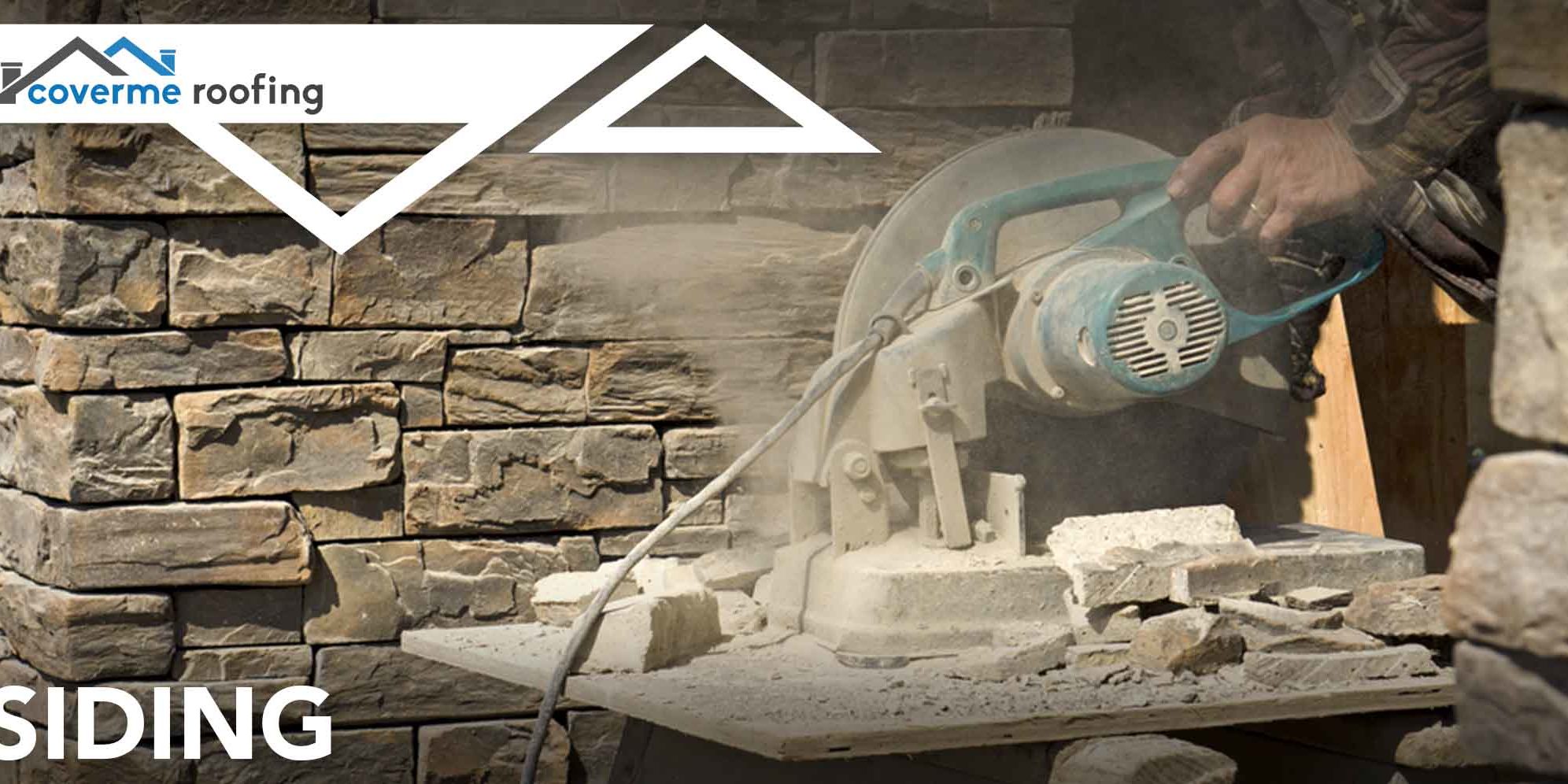 handsaw cutting siding brick