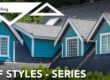 house with various roof styles